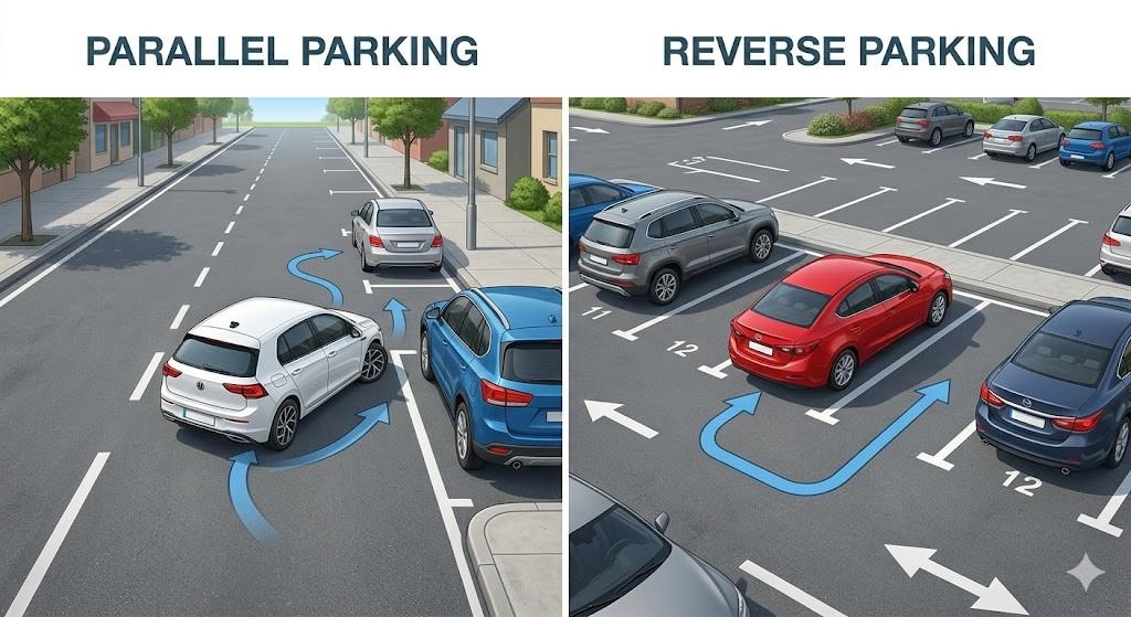 Difference Between Parallel Parking and Reverse Parking